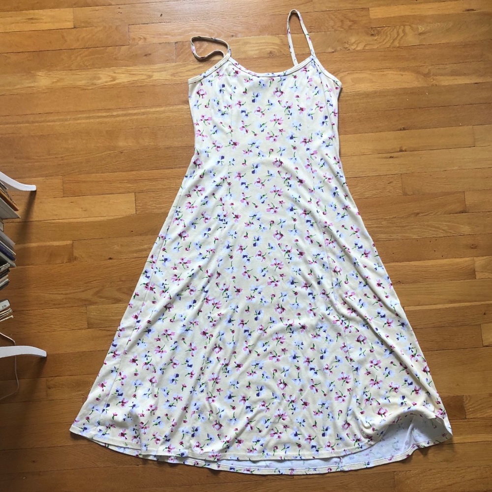 No Boundaries 90s yellow floral dress